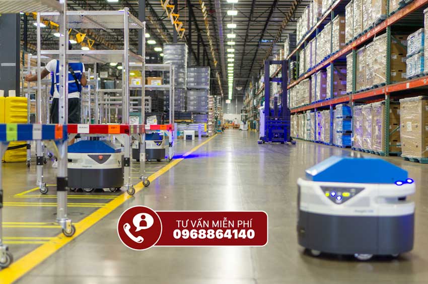 Tự động hóa nhà kho ứng dụng robot kho hàng