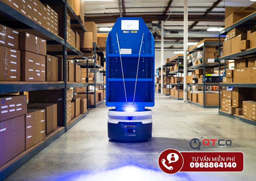 Tự động hóa nhà kho xe tự hành AGV